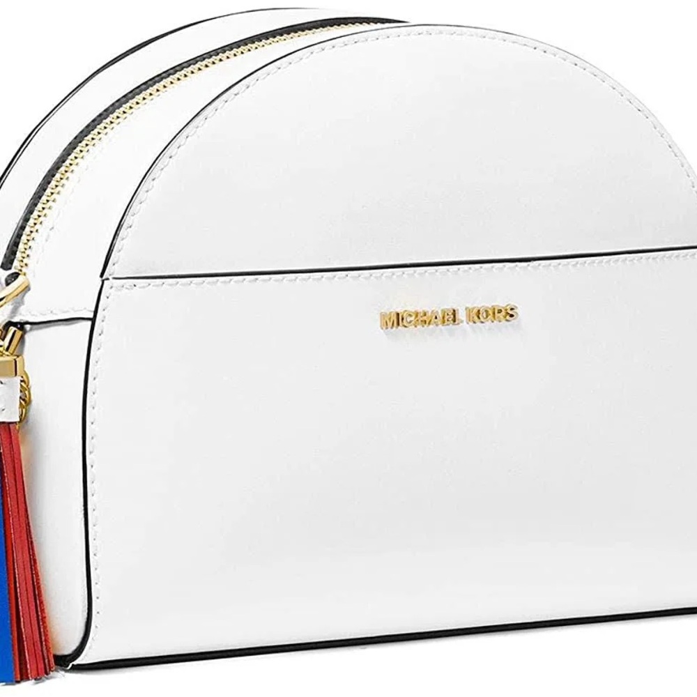 Michael Kors NWT Wrapped in Plastic Rainbow Half Moon Crossbody MSRP: $348.00 - Picture 7 of 14